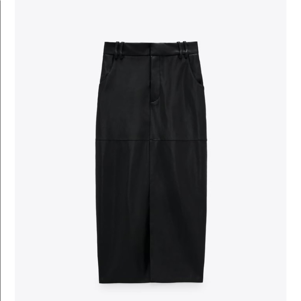 NWT Zara Faux Leather Pencil Skirt